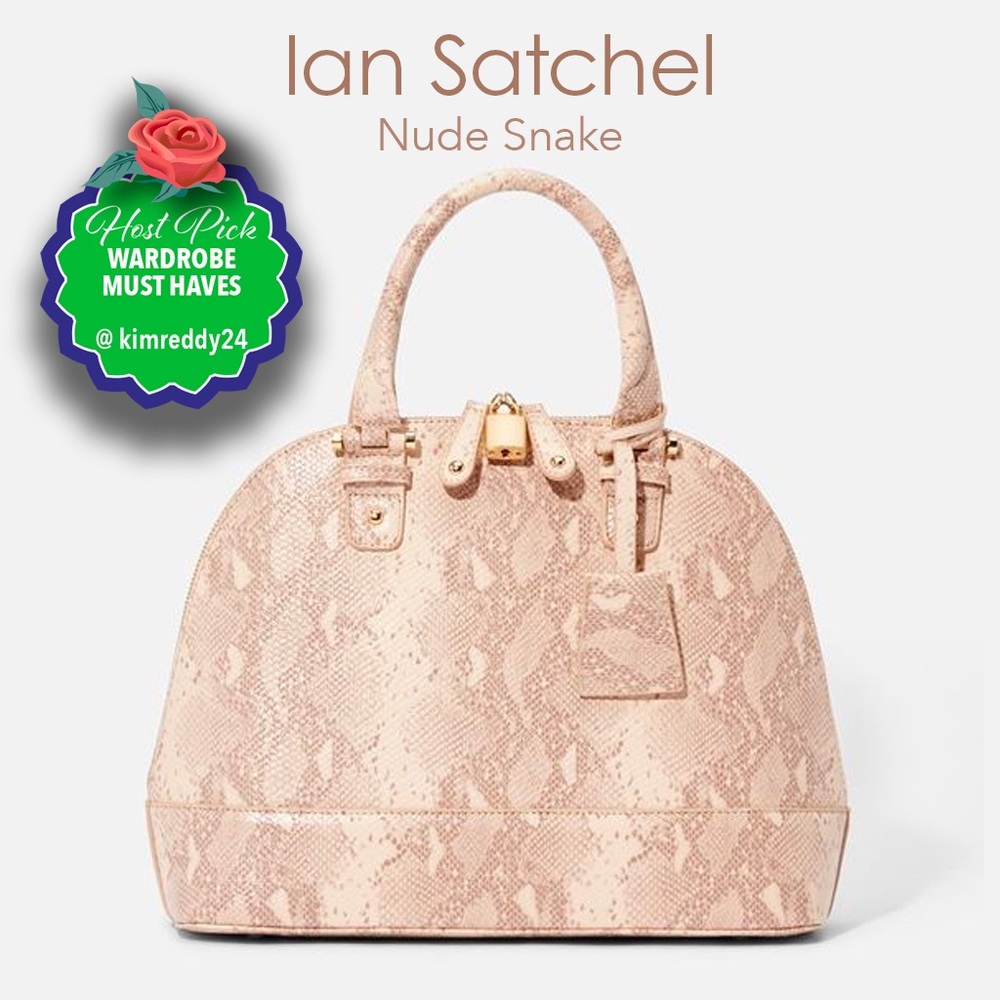 Ian Satchel Nude Snake Pattern